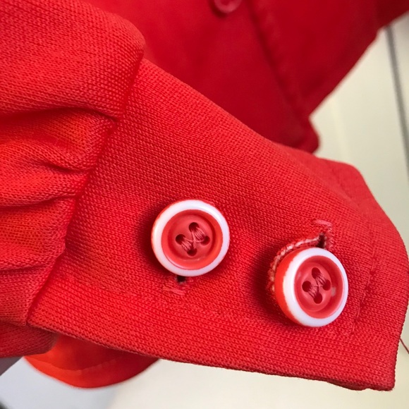 - Vintage 1970’s Act III bright red Blouse - Picture 7 of 9